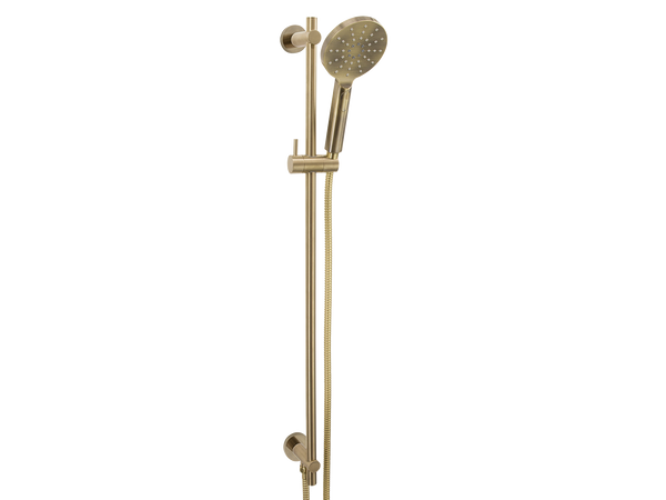 Scarab Slide Shower 3 Function Handshower Brushed Gold-Shower Tower-Contemporary Tapware