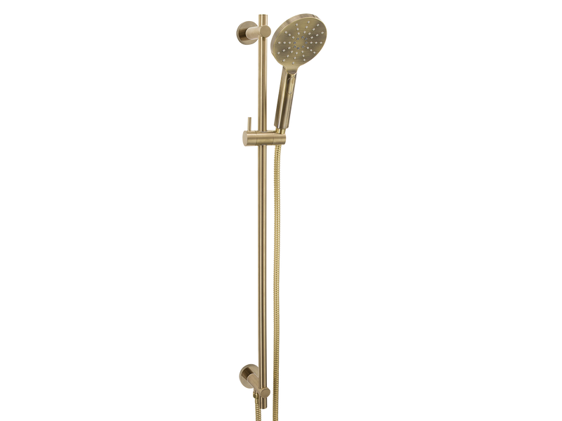 Scarab Slide Shower 3 Function Handshower Brushed Gold-Shower Tower-Contemporary Tapware