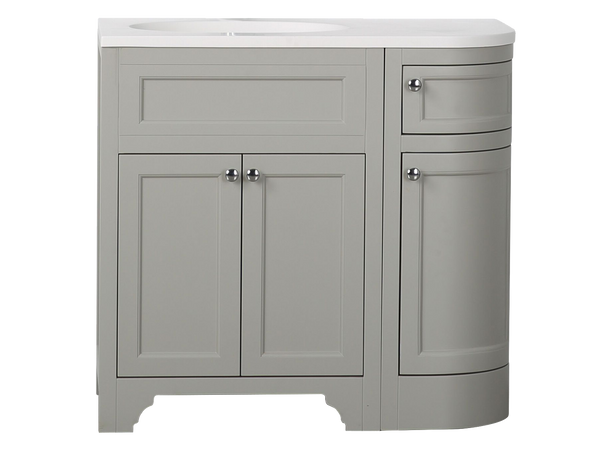 Kzoao 900mm grey England freestanding vanity (left)-Vanity-Contemporary Tapware