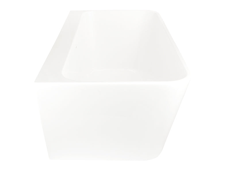 Tilt Back To Wall Bath 1705mm Gloss White Acrylic-Bath-Contemporary Tapware