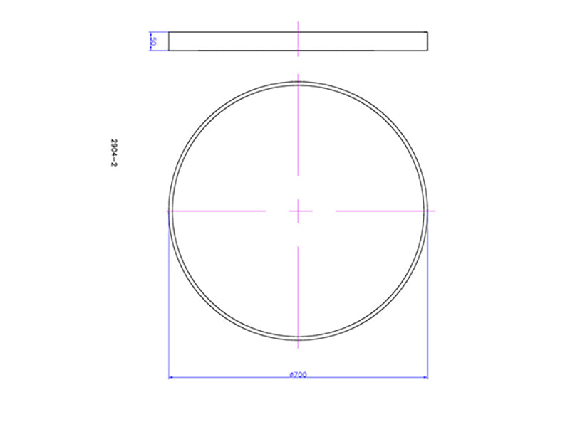 700mm Matte White Round Mirror-Mirror-Contemporary Tapware