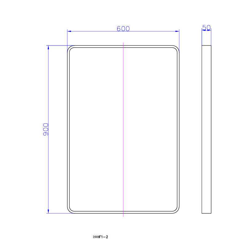 600x900mm Gloss White Mirror-Mirror-Contemporary Tapware