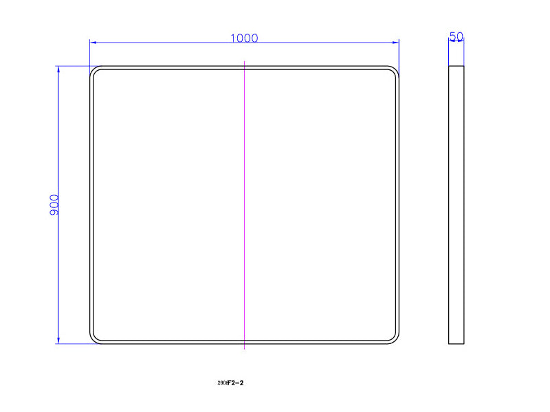 900x1000mm Gloss White Mirror-Mirror-Contemporary Tapware