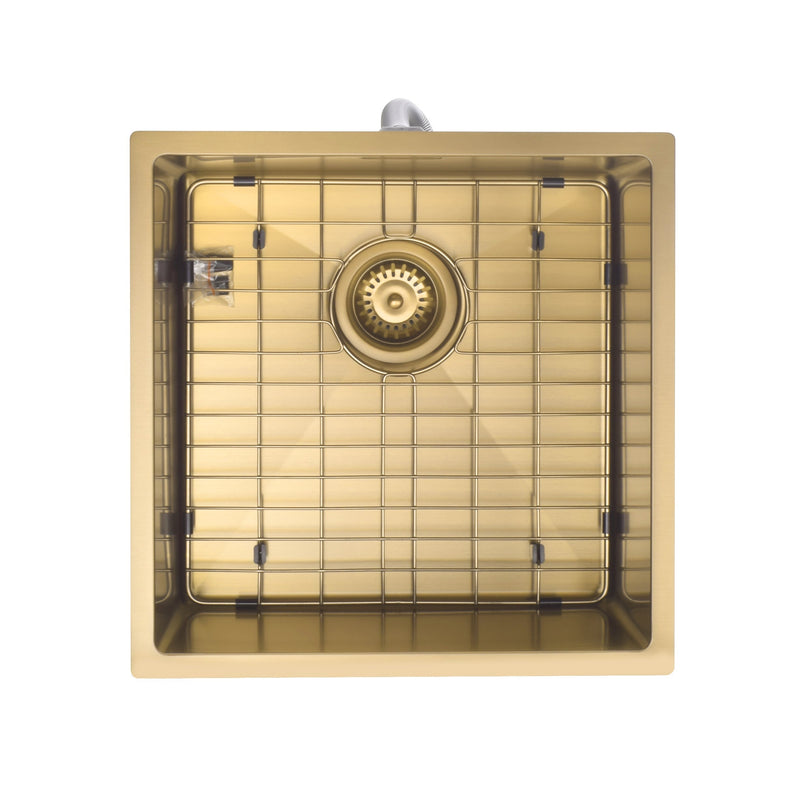 Aspen PVD 400mm Single Kitchen Sink - Brushed Brass