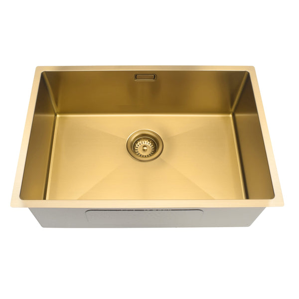 Aspen PVD 600mm Single Kitchen Sink - Brushed Brass