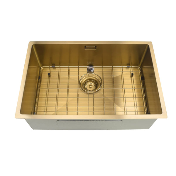 Aspen PVD 700mm Single Kitchen Sink - Brushed Brass