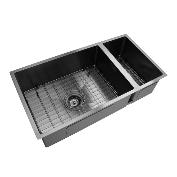 Aspen PVD 550/200mm Dual Kitchen Sink - Gun Metal