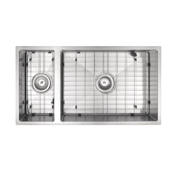 Aspen PVD 550/200mm Dual Kitchen Sink - Brushed Stainless